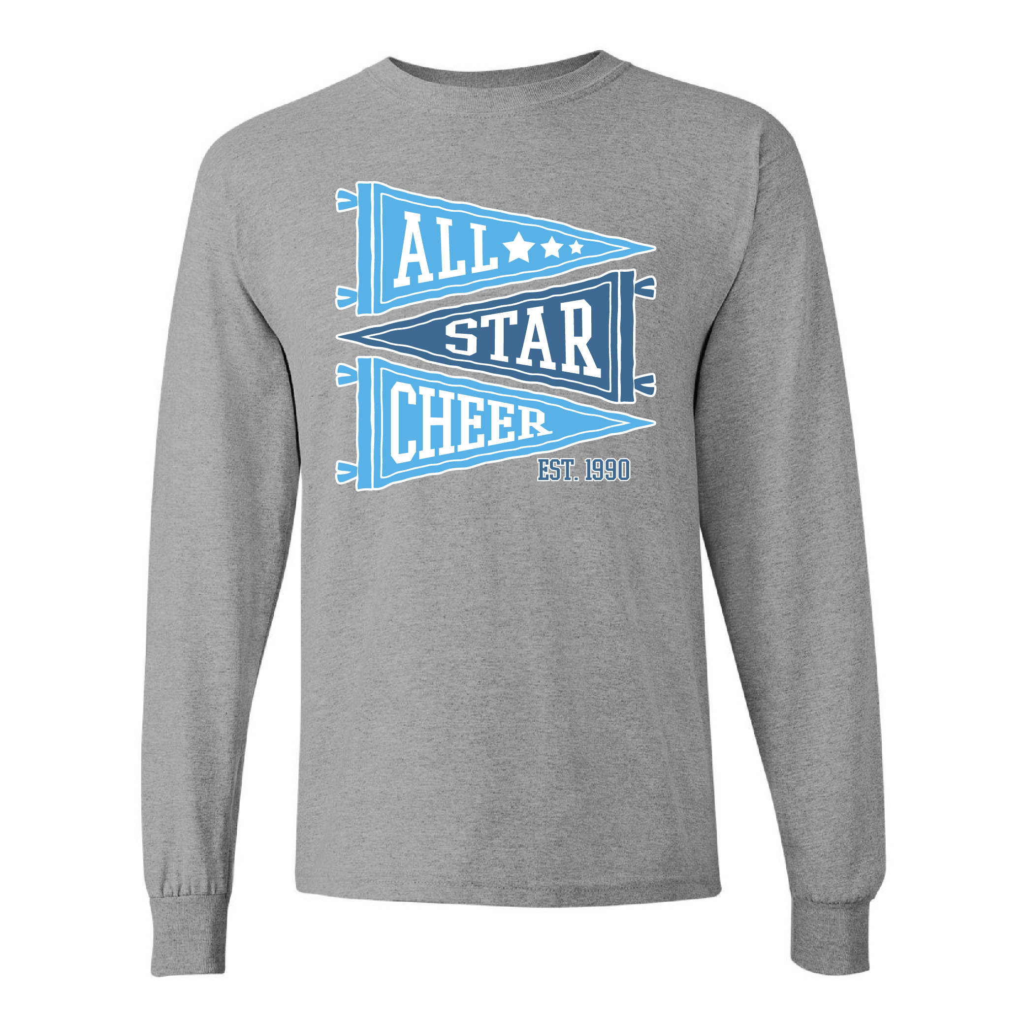 All Star Cheer - Pennant Flag - L/S Tee